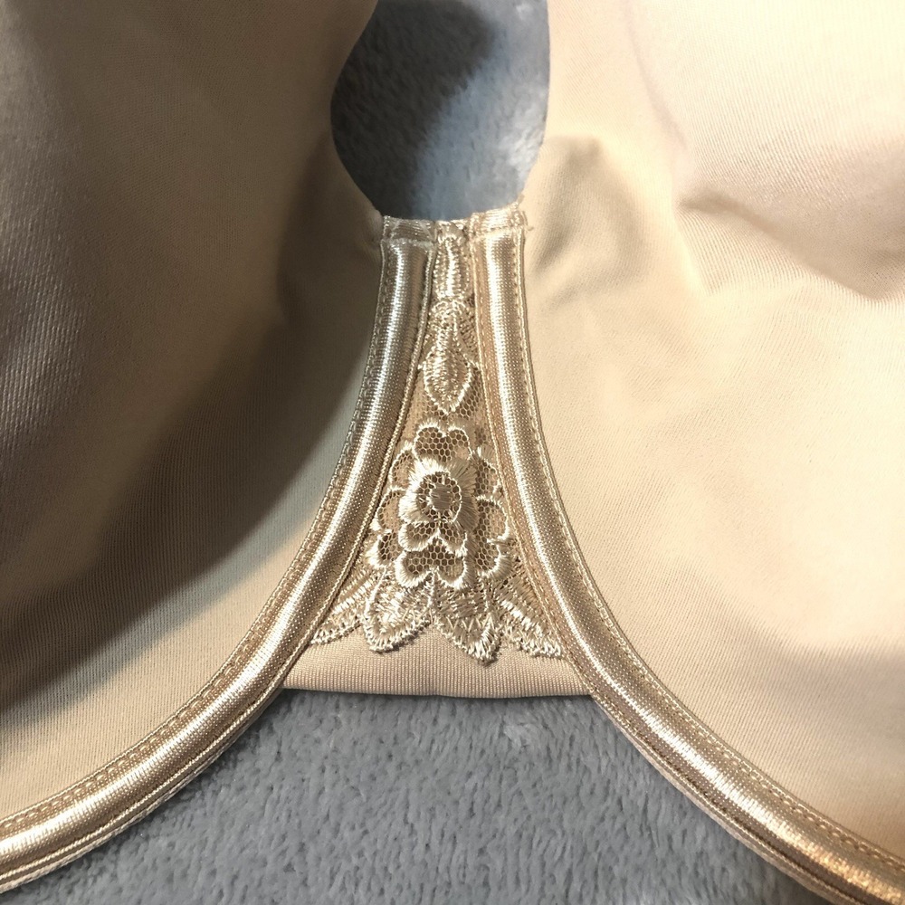 Vanity Fair Bra 34H Nude Seamless Beauty Back Minimizer Full Coverage 76080 EUC - Picture 2 of 7